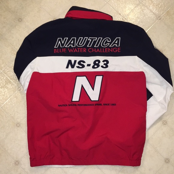 NWT Nautica Retro Windbreaker men’s size S - Picture 1 of 8